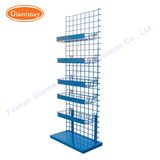 Adjustable Powder Coating Metal Hanging Wire Mesh Grid Wall Display Basket Shelf with Basket