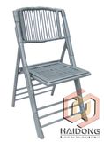 Silver Grey Folding Bamboo Garden Chair