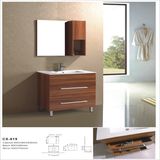 Modern Floor-Mounted MDF/PVC Bathroom Storage Cabinet with Mirror
