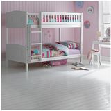 Children Wooden Bunk Bed White 3FT