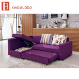 Hotel Use Corner Strong Iron Leg Multi-Purpose Sofa Cum Bed Set Furniture