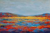 Abstract Oil Painting Reproduction with Acrylic