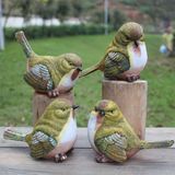 Garden Decor Home Decor Art Outdoor Artificial Bird Resin Bird 4 Pieces Statues