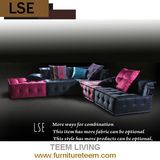 Latest Design Fabric and Leather Sofa Set