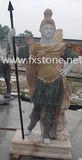 Soldier Garden Sculpture with Marble