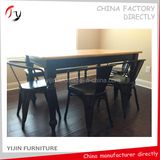 Low Back Round Painting Restaurant Black Armrest Chair (TP-15)