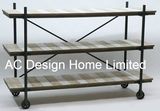 3 Tier Antique Vintage Decoration Wooden/Metal Shelf Display