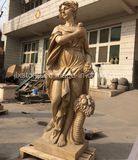 Beige Marble Garden Seasons Lady Sculptures