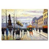 Impressive Street Scenes Oil Painting for Wall Decor