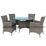 Rattan Dining Set-5 Piece with Arm Chairs and Table