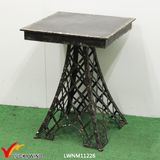 Eiffel Tower Metal Square Antique Black Side Table