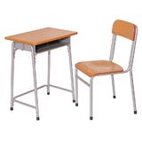 High School Furniture Classrtoom Desk Chair Plywood Metal Frame Student Chairs