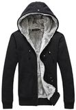 Men Zip up Fleece Hoodie Sweater Winter Jacket