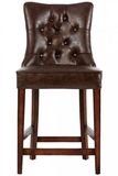 Customized Bar Furniture Brown Leather Tufted Bar Chair Bar Stool (HD511)