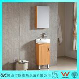 Small Size Floor Mounted Multi-Layer Bathroom Wood Vanity