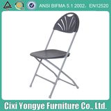 Grey Metal Frame Plastic Foldng Chair for Weddings