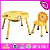 Colorful Cute Design Wooden Furniture Table and Kids Chair for Baby