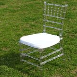 Clear Resin Chiavari Chair with Cushion