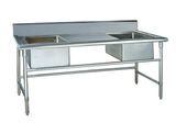 2 Sink Wash Basin Commercial Kitchen Convenientequipment Workbench