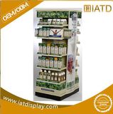 Store Stable Metal Floor Standing Coffee Food Drink Display Rack