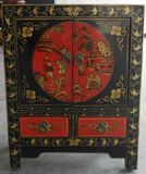 Chinese Antique Furniture Wooden Painted Wardrobe Lwb006