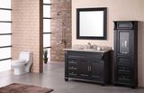 American Style Ceramic Basin Solid Wood Bathroom Cabinet with Side Vanity