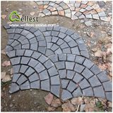 St-018 Black Slate Fan Shape Paving Stone for Landscaping