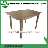 Wood Rectangle Dining Table in Light Oak Finish (W-T-850)