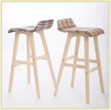 High Pub Stool Long Leg Wood Bar Chair Stool