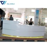 Hotel White Modern Reception Counter Desk Office Furniture Reception Desk