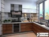 UV Vaneer Modern Home Hotel Furniture Island Wood Kitchen Cabinet