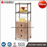Multi-Purpose DIY Steel Wooden Furniture with 2PCS Wire Shelves