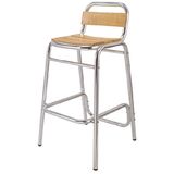 Aluminum Wooden Bar Stool (AB-06007)