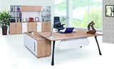 Wooden Melamine Manager Office Table Steel Leg Office Furniture (HF-B265)