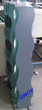 6mm Long Wave Shaped Silver Coated Bathroom Mirror Frameless