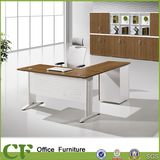 L Shape Metal Leg Office Executive Table with Side Table