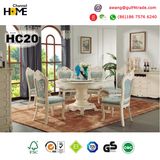 European Style Wood Dining Table with Marble (HC20)