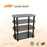 HiFi 4 Tiers Tempered Glass Fashion TV Stand (CT-FTVS-K214BL)