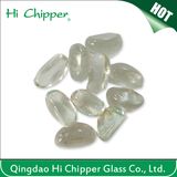 Clear Cashew Shape Fire Pit Glass Gem Stone