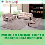 Fashion American Style Modern Leather Sofa with Wooden