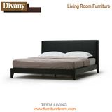 Fashion European Leather Bed White Color Home Design Furniture Double Bed