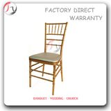 Decoration Reception Beige Leather Cushion Chiavari Chair (AT-183)