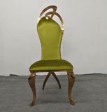 High Back Rose Gold Stainless Steel Metal Frame Banquet Chair