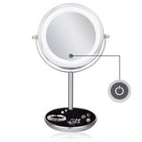 5X Magnifying LED Lighted Desktop Makeup Mirror with Light