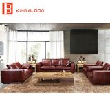 Italy Top Grain Leather Hotel Lobby Cheap Sectoinal Office Sofa Set