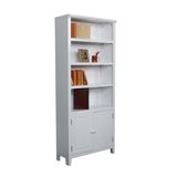 American Style White Color Wooden Bookcase with Cabinet (M-X1114)