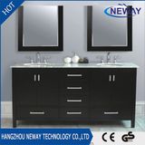 Floor Double Sink Solid Wood Bathroom Vanity Cabinet