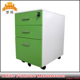 Under Table Metal Mobile Pedestal 3 Drawer Steel Filing Cabinet with Wheels