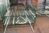 Tempered Hot Bending Glass Tea Table / Plasma TV Stands