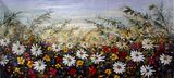 Stretched Canvas Wall Art Handmade Floral Oil Painting for Home Decor